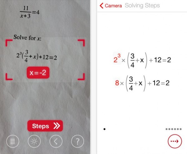  photomath, la aplicación que resuelve cálculos matemáticos haciendo fotos con el móvil