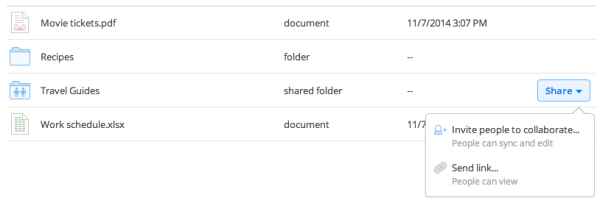  Dropbox añade un nuevo botón de Compartir a su servicio web