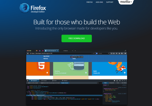  Ya disponible Firefox Developer Edition, navegador web para desarrolladores