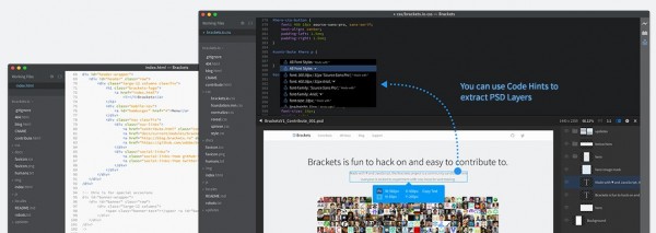  adobe lanza nueva versión de brackets, editor de texto de código libre, y extensión para generar CSS a partir de PSD