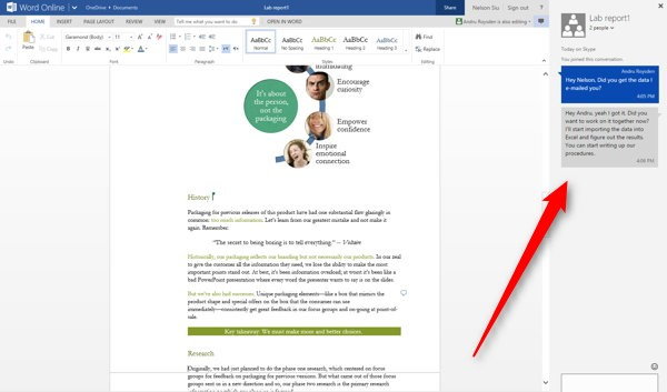  Llega el chat a los documentos de Word y PowerPoint Online