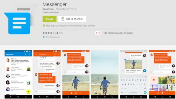  Google lanza Messenger, para enviar SMS y MMS en android