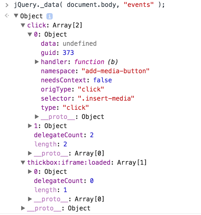 Como Inspeccionar eventos de jQuery Element – Programa en Línea