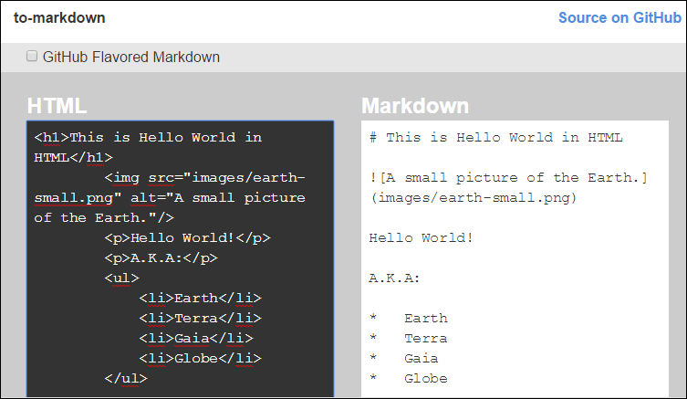  Convierte HTML a Markdown (Node.js)