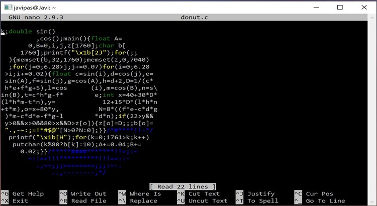  Donut magia del código ofuscado, programadores juegan a disfrazar el código de otra cosa