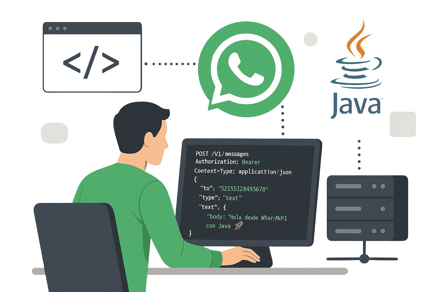 Desarrollando con la API REST de WhatsApp en Java: Ejemplos Prácticos y Patrones de Diseño para una Integración Robusta con WhatzMeAPI