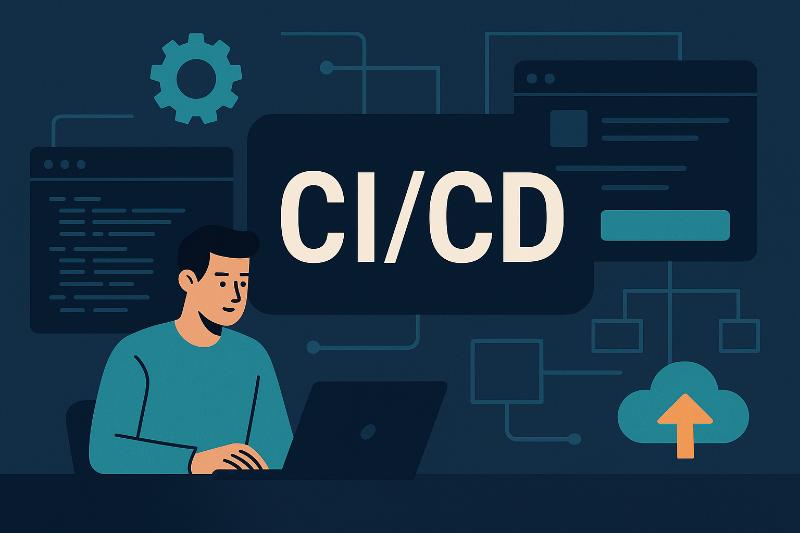 Gráfico representando CI/CD en proyectos de software