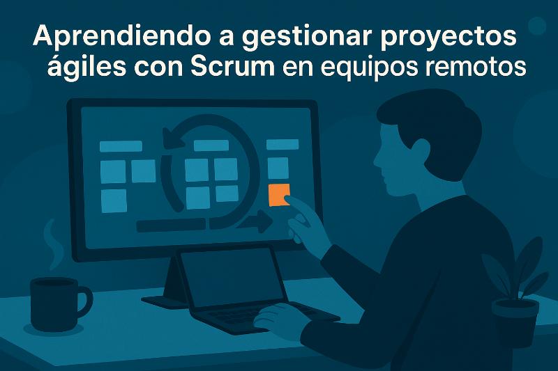 Equipo remoto reunido en videollamada analizando errores comunes en Scrum con tablero digital
