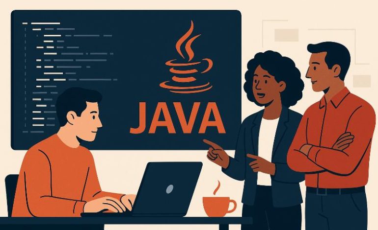 Diagrama de microservicios con Java mostrando errores comunes y herramientas como Spring Boot y Kafka