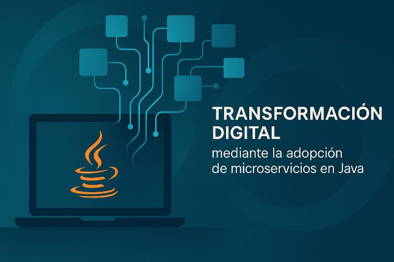 Diagrama de arquitectura de microservicios en Java para transformación digital con Spring Boot y Kubernetes