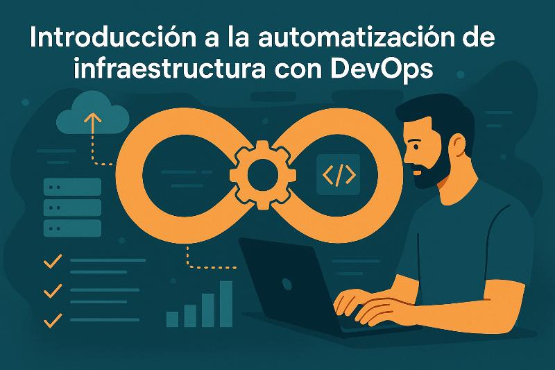 Diagrama de automatización de infraestructura DevOps con iconos de Terraform, Ansible y CI/CD en un flujo de trabajo