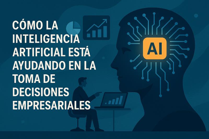 Equipo analizando datos con inteligencia artificial para la toma de decisiones empresariales en proyectos reales