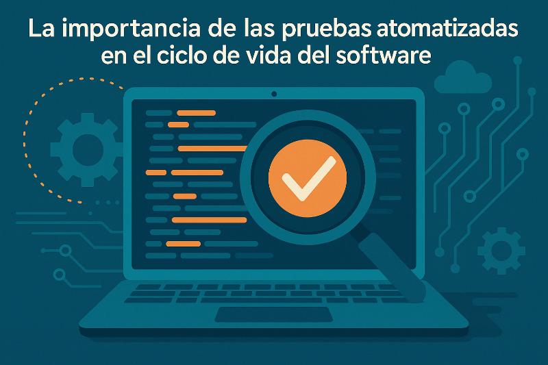 Diagrama del ciclo de vida del software integrando pruebas automatizadas en cada fase