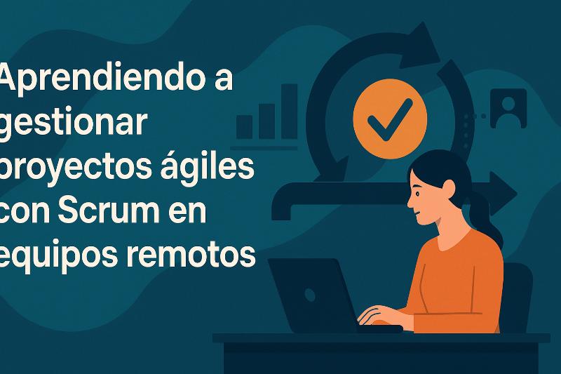 Equipo remoto colaborando en tablero Scrum virtual con herramientas digitales