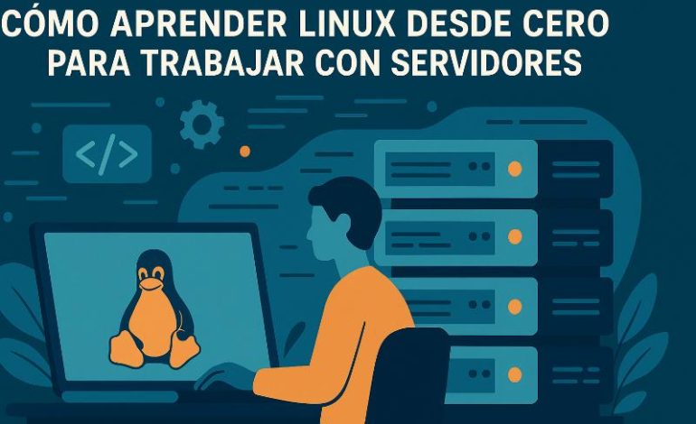 Terminal de Linux con comandos para administrar servidores, guía práctica desde cero