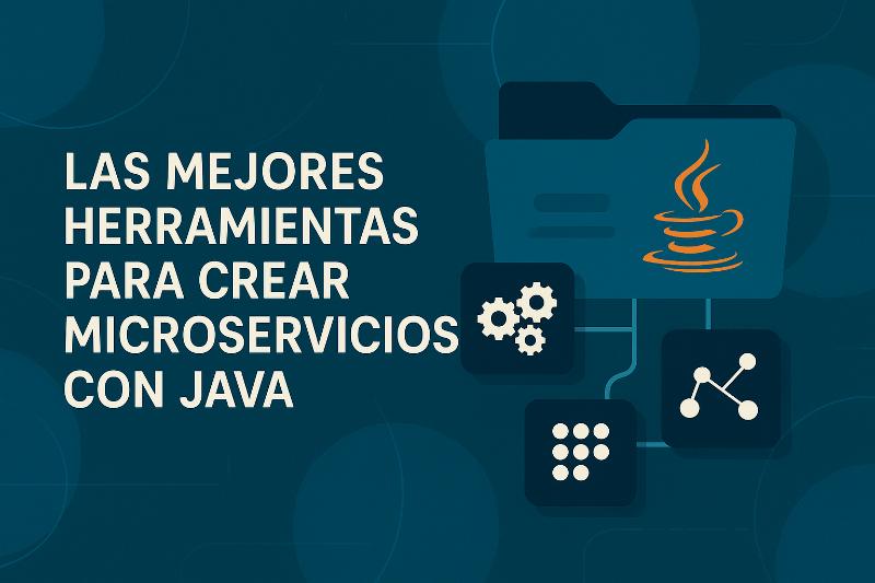 Herramientas para crear microservicios con Java: frameworks, contenedores y monitoreo en un diagrama arquitectónico