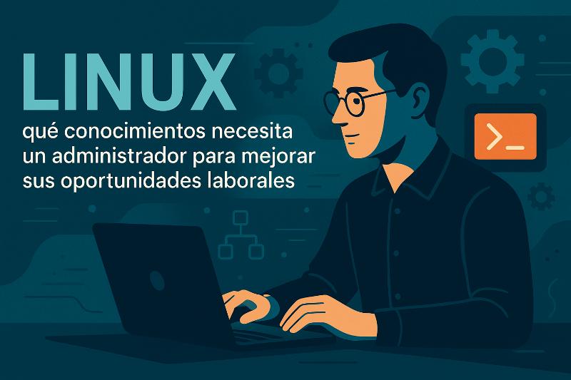 Administrador Linux configurando servidores para mejorar sus oportunidades laborales