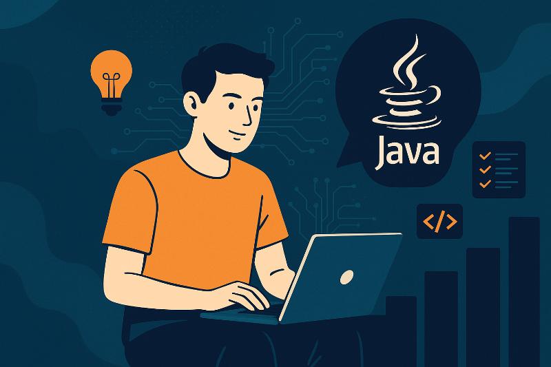 Desarrollador Java trabajando con stack moderno en 2026 para conseguir empleo
