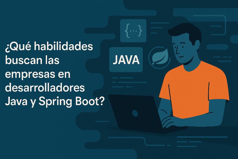 Desarrollador Java y Spring Boot optimizando codigo en un entorno de trabajo moderno